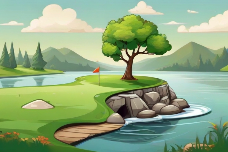 Golf Battle Illustration